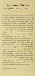 RAILROAD VISION: Photography, Travel and Perception